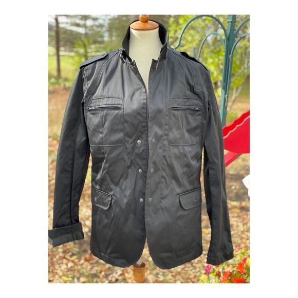 Bomboogie Men’s Jacket Black Military Sleek - Picture 2 of 16